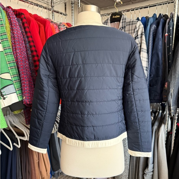 NWT Talbots Navy/Cream Light Puffer - Picture 8 of 10